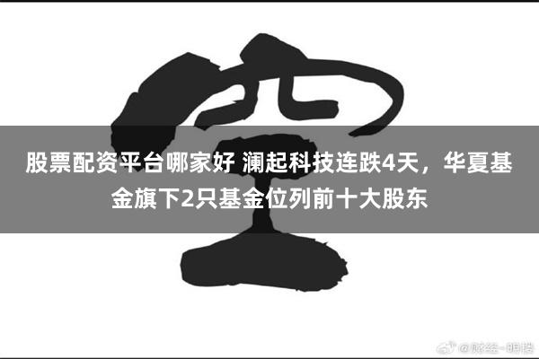 股票配资平台哪家好 澜起科技连跌4天,华夏基金旗下2只基金位列前十大股东