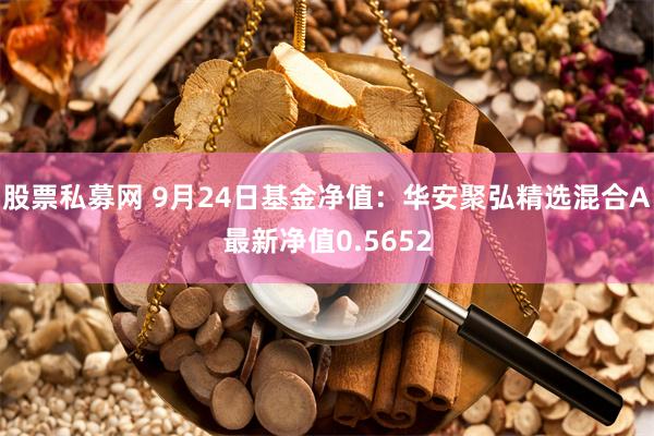 股票私募网 9月24日基金净值:华安聚弘精选混合A最新净值0.5652