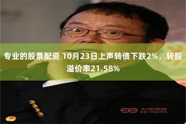 专业的股票配资 10月23日上声转债下跌2%,转股溢价率21.58%