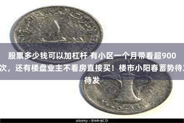 股票多少钱可以加杠杆 有小区一个月带看超9000次,还有楼盘业主不看房直接买!楼市小阳春蓄势待发