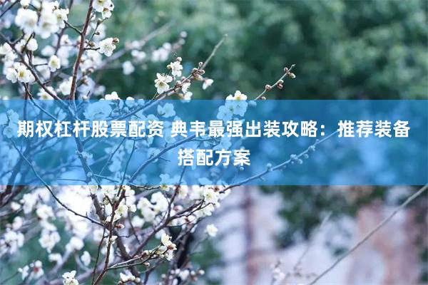 期权杠杆股票配资 典韦最强出装攻略：推荐装备搭配方案