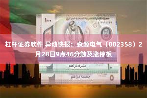 杠杆证券软件 异动快报：森源电气（002358）2月28日9点46分触及涨停板