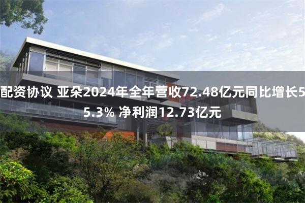 配资协议 亚朵2024年全年营收72.48亿元同比增长55.3% 净利润12.73亿元