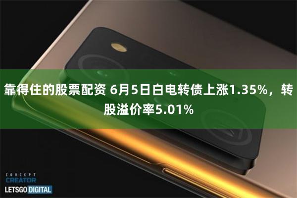 靠得住的股票配资 6月5日白电转债上涨1.35%，转股溢价率5.01%