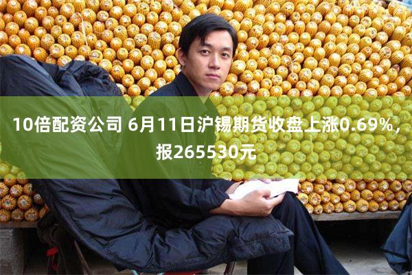10倍配资公司 6月11日沪锡期货收盘上涨0.69%,报265530元