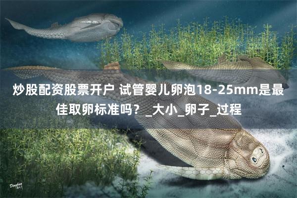 炒股配资股票开户 试管婴儿卵泡18-25mm是最佳取卵标准吗?_大小_卵子_过程